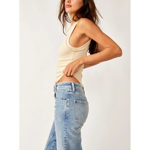 FREE PEOPLE We The Free Kate Tee in Bleached Sand Size Large - Picture 11 of 13